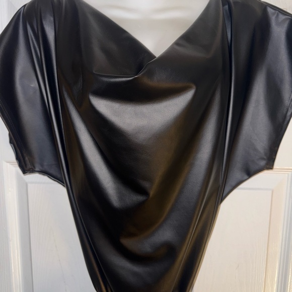 Fashion Nova Off the Shoulder Faux Leather dress  Sz 1X - Picture 6 of 9
